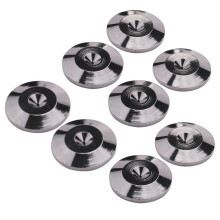 8 PZ Metallo Antiurto Piedi Spikes Pad Supporti Tappetini per Altoparlanti Lettori CD Giradischi Amplificatore DAC Registratore Piedi Pad