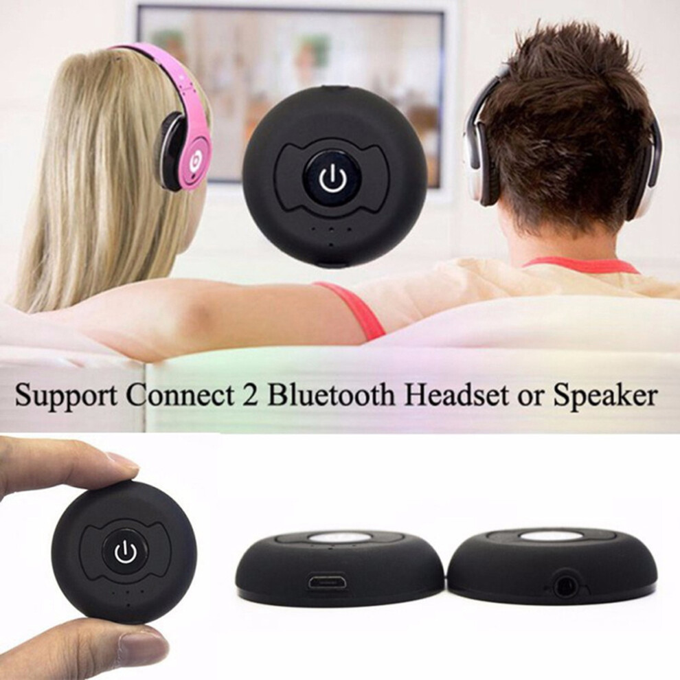 Multipoint 5.0 Audio Transmitter For Tv Pc Connect 2 Headphones 3.5Mm Aux Low Latency Stereo Wireless Adapter 6031386954704