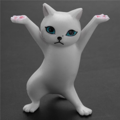 Dance Cat Supporto per Cuffie Wireless Supporto per Penna Supporto per Cuffie per AirPods 1And2 e Pro Desktop Display (Bianca)