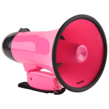 25 Watt Compact Megaphone Speaker PA Bullhorn - with Built-in Siren, Voice Recorder, Bottle Opener,