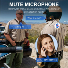 LX3 Helmet Headset 1200MAH Motorcycle BT5.0 Wireless Hands-Free Call Stereo Anti-Jamming Waterproof Headset-C