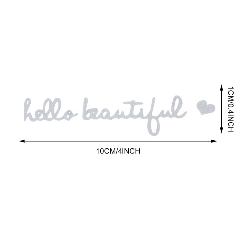 Αυτοκόλλητο Hello Beautiful για καθρέφτη αυτοκινήτου/μακιγιάζ – Δώρο αυτοεπιβεβαίωσης 1