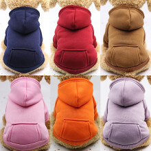 Winterhondenhoodie met fleecevoering, grijs, maat XS