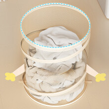 Opvouwbare wasmand van gaas zonder deksel (1 stuk)