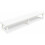 Suporte duplo branco para 2 monitores de até 42 polegadas, em madeira e metal, com espaço para armazenamento, compatível com PC/laptop. 1