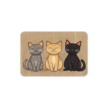 Tappetino per l'alimentazione di cani e gatti, antiscivolo, resistente alle fuoriuscite, 40x60 cm, lavabile, con simpatici disegni per uso domestico.