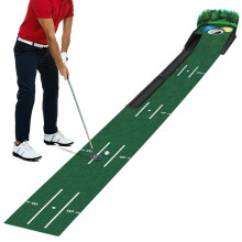 Indoor Putting Green with Automatic Ball , Velvet Surface, Foldable Golf Mat for Home and Office