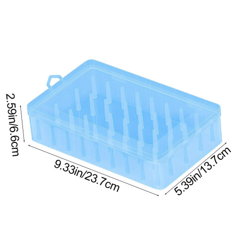 Organizer Box, 42 Spool Plastic Thread Organizer Box For Home Sewing Multi-Function Transparent Desktop Storage Case For Thread And Needles 2