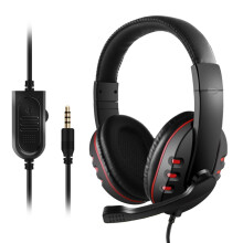 Tomshine 3,5-mm-Kabelgebundenes Gaming-Headset, Over-Ear-Kopfhörer mit Geräuschunterdrückung, Mikrofon und Lautstärkeregelung für PC, Laptop und
