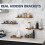 6-inch Heavy Duty Floating Shelf Brackets (4 Pack), Black 2