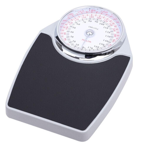Mechanical Bathroom Scale No Battery Required with EasyRead Precision Dial and Durable Metal Platform