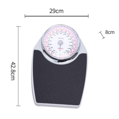 Mechanical Bathroom Scale No Battery Required with EasyRead Precision Dial and Durable Metal Platform 2