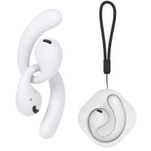 Wireless Noise Cancelling Earbuds 5.4 Bass Stereo Earbud IPX4 Water Sweat Proof Headphones White