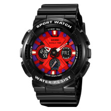 Digital-Sportuhr 50M wasserdicht, Modell 2118, 51,3mm Schwarz/Blau