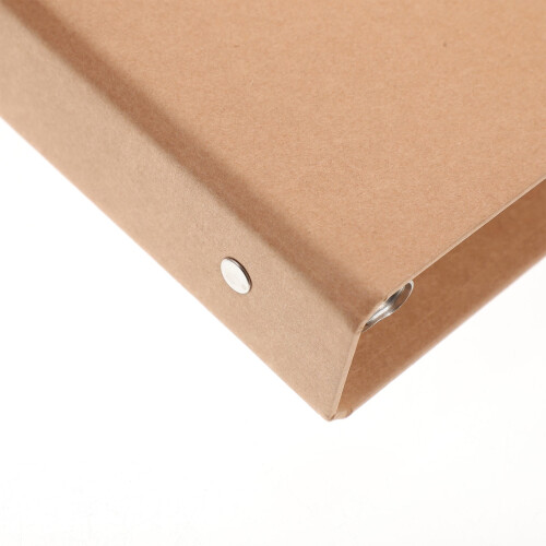 Κάλυμμα Κλασέρ OUNONA Kraft Paper A4Ring Ανοιχτό Καφέ για Οικιακή Χρήση με Ασφαλή 1