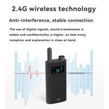 Système de Guide Touristique Sans Fil 2,4 G avec Microphone, Émetteur-Récepteur Audio Portable pour Conférence, Musée D'Église