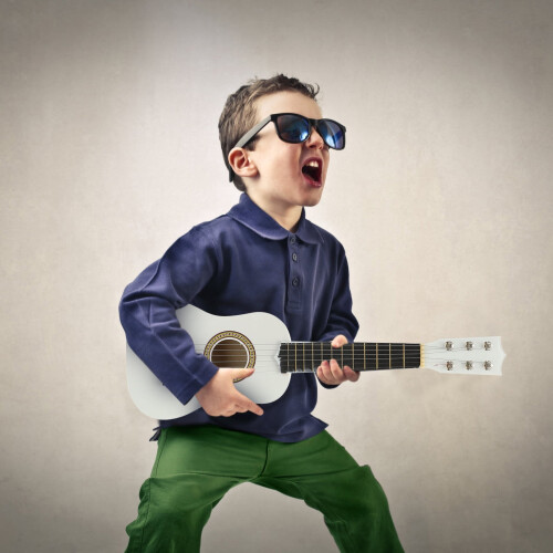 Ακουστική κιθάρα Kids6Strings, ξύλινη λευκή, 20,87" x 6,83" x 2,34" 1