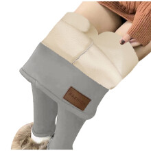 Superdikke fleece legging voor dames in grote maten, winterlegging met hoge taille, fleece gevoerd, warme broek, elastische slim fit workout yoga