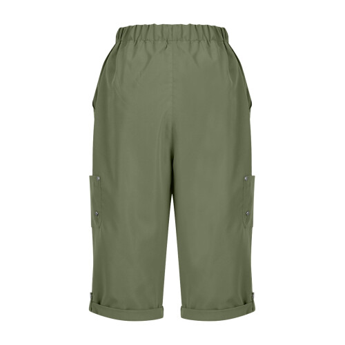 Γυναικείο παντελόνι Cargo 7/8 – Ελαφρύ Twill, με κορδόνι στη μέση, πολλαπλές τσέπες, 2