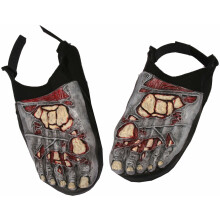 Zombie Horror Mens Costume Accessories Foot Covers Flesh Feet