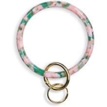 Pulseira chaveiro com argola em acetato para mulheres.