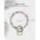 Pulseira chaveiro com argola em acetato para mulheres. 3
