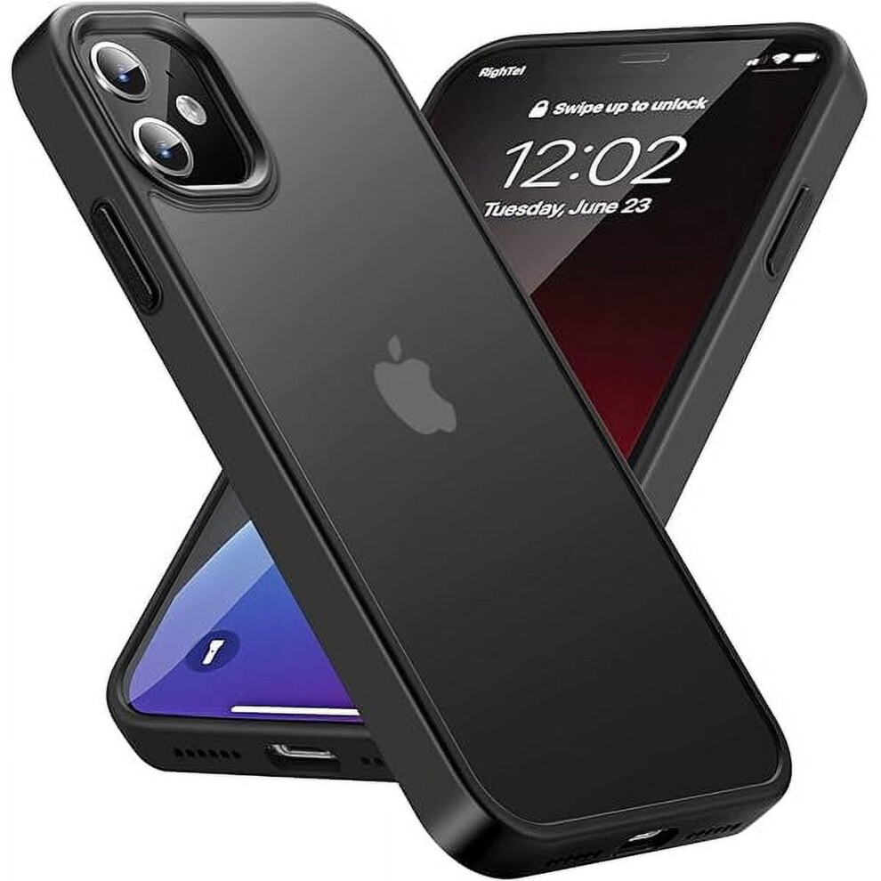 Zlcb Iphone 11 Case – Shockproof, Military-Grade Drop Protection, Slim Frosted Translucent Hard Back (6.1") Black 9159805696695