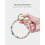 Pulseira chaveiro com argola em acetato para mulheres. 4