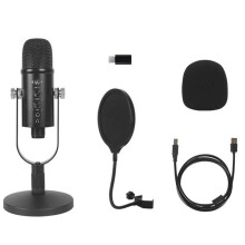 USB Microphone Professional Plug Studio Microphone with Stand for Gaming Online Chatting Videos Voice Streaming C