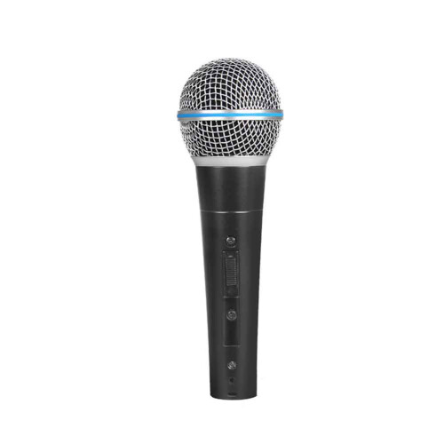Metal Dynamic Microphone Wired Microphone for Karaoke Singing Wedding DJ Speech Black 6.5mm