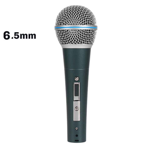 Metal Dynamic Microphone Wired Microphone for Karaoke Singing Wedding DJ Speech Dark  6.5mm 1