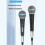 Metal Dynamic Microphone Wired Microphone for Karaoke Singing Wedding DJ Speech Dark  3.5mm Small 5