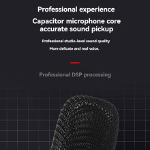 Microphone USB Professionnel Plug Microphone de Studio avec Support pour Jeux en Ligne Chat Vidéos Streaming Vocal A