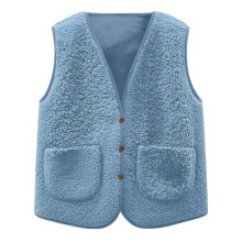 Sherpa Vest Dame Fleece Vest Vinter Udendørs Fleeceforet Vestjakke Med Reversknapdesign Foran Og Lommer Til Koldt Vejr