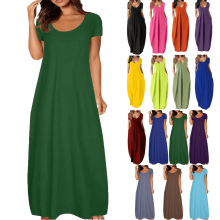 Vestido de verano para mujer, talla grande, escote en V profundo, corte estándar, manga corta, estilo casual, holgado, sin mangas, vestido de fiesta