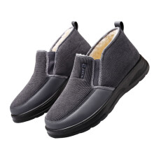 Stivali da neve da uomo caldi foderati in pelliccia, modello slip-on, con plateau antiscivolo, ideali per lavoro, passeggiate e attività all'aperto.