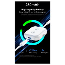 Adaptador de Áudio 5.3 Portátil HIFI Estéreo com Microfone 2 em 1, Recepção, Transmissão, 1 para 2 Fones de Ouvido para PC, TV, Alto-Falante