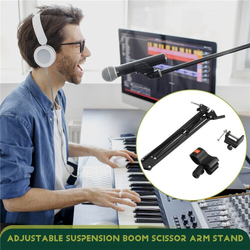 Verstelbare Microfoon Ophangboom Schaararm Standaard voor Stemopname, Microfoonstandaard voor Broadcasting Ijzer 2