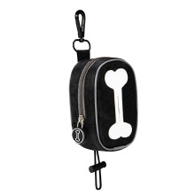 Dog Poop Bag Dispenser with Metal Clip, Stylish Oxford Fabric Pet Waste Bag Holder for Walking