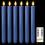 LED Blå Flammeløse Koniske Lys 9,6 tommer 6 stk. 1