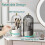 Makeup Brush Holder with Lid, 360 Rotating, 3-Compartment 2