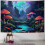 Mushroom Forest Tapestry Short Plush Wall Hanging 1