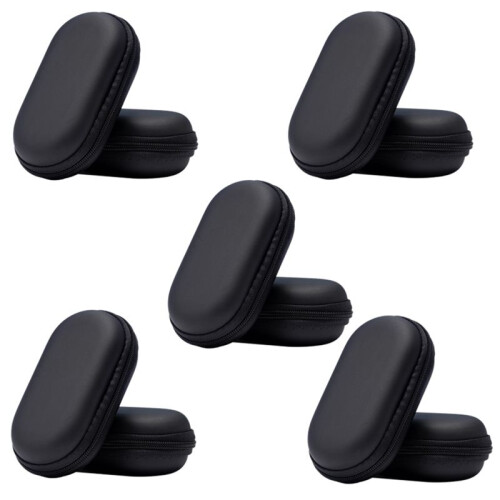 Headphone Bag Oval Headphone Storage Box Data Cable Packaging Box  Headphone Storage Bag Flat