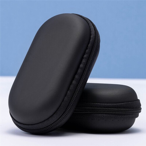 Headphone Bag Oval Headphone Storage Box Data Cable Packaging Box  Headphone Storage Bag Flat 2