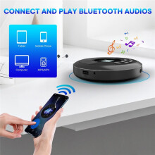 Portable CD Player Rechargeable Discman with Dual Speakers and Headphones Walkman Cd Player Mp3 Player Gray