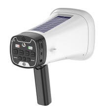 Solar Megaphone Speaker Portable Wireless BT PA Bullhorn Outdoor Recording Speaker Multifunctional Handheld Amplifier,A