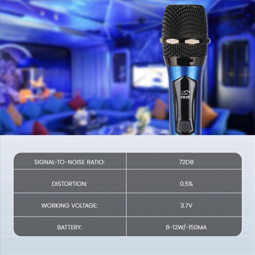 Wireless One-to-Two Home Microphone 6.35 Interface Professional Handheld Microphone for KTV Performance Stage 1