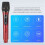 Wireless One-to-Two Home Microphone 6.35 Interface Professional Handheld Microphone for KTV Performance Stage Red 4
