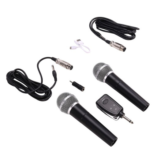 Microphone Dynamic Handheld Microphones Karaoke Mic with Receiver for Wedding Club