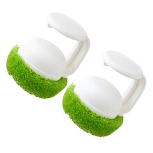 Dish Scrub Brush with Handle, Safe Nonstick Cleaning, Flexible Bristles, Dual Pack for Pots and Pans